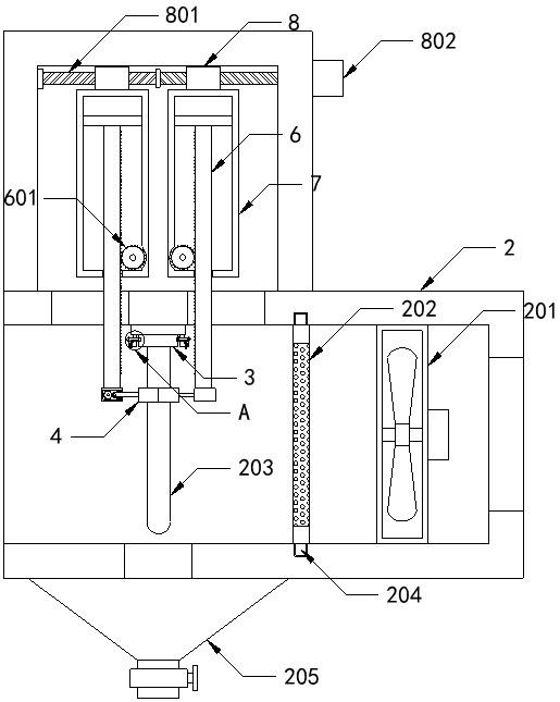 Efficient sewage purification device for drainage ditch pond in ecological irrigation area