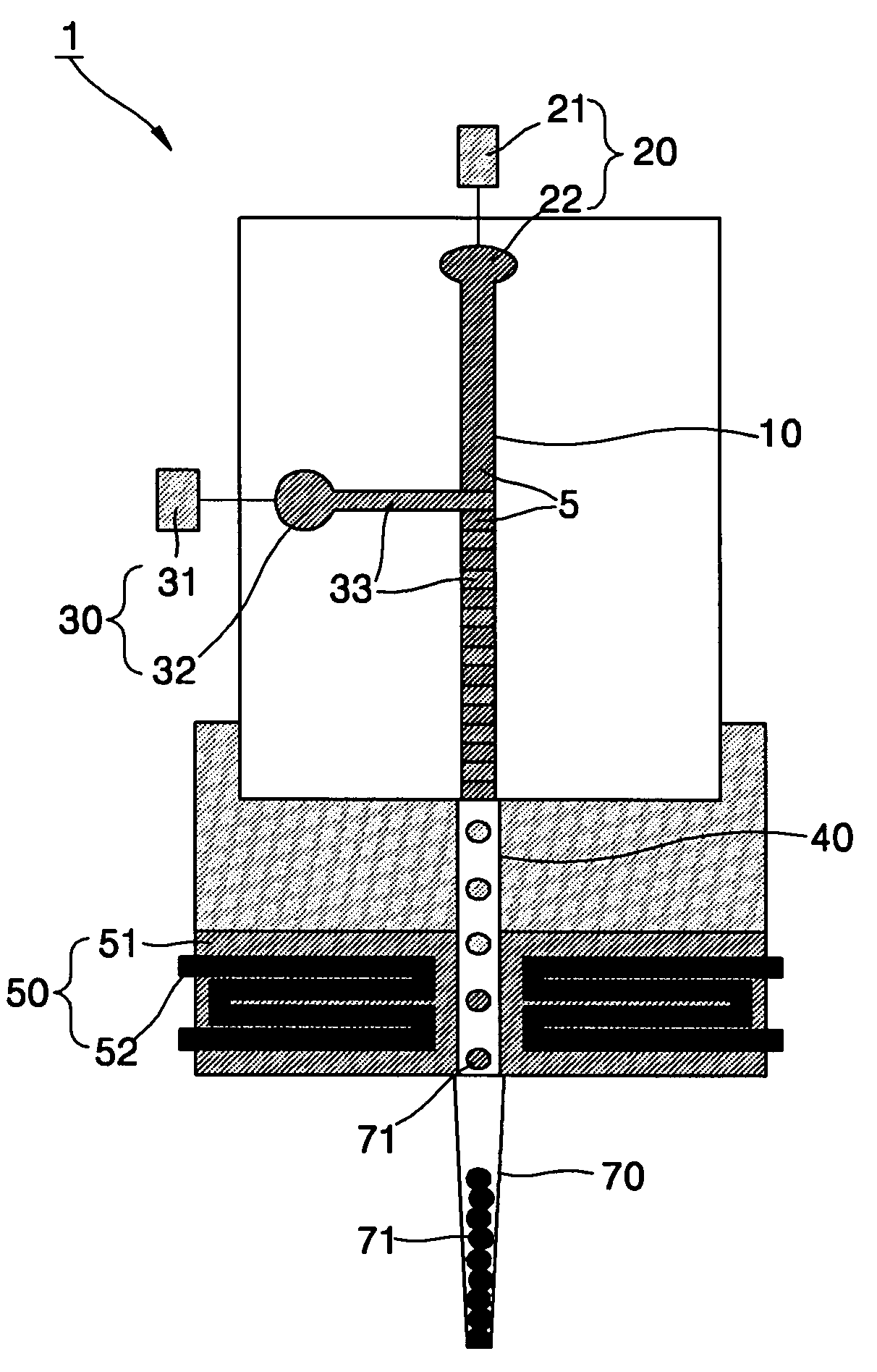 Spotting device for manufacturing DNA microarray and spotting method using the same