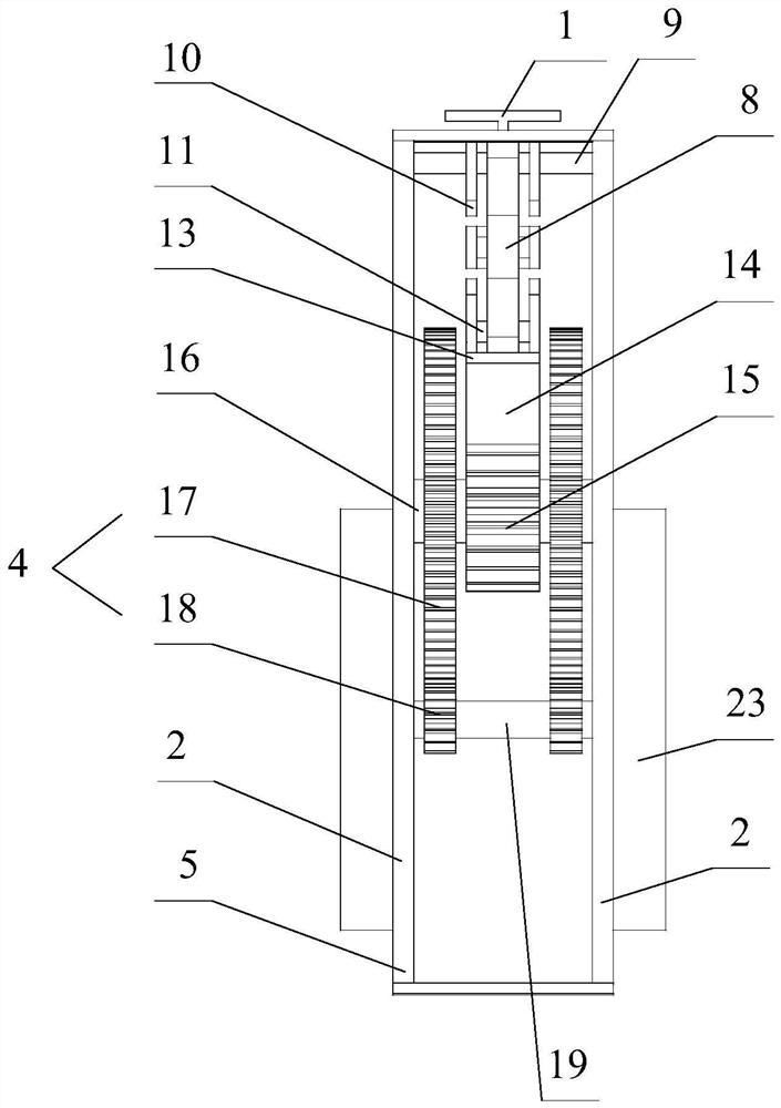 Speed amplification combined damping device and eddy current damping wall