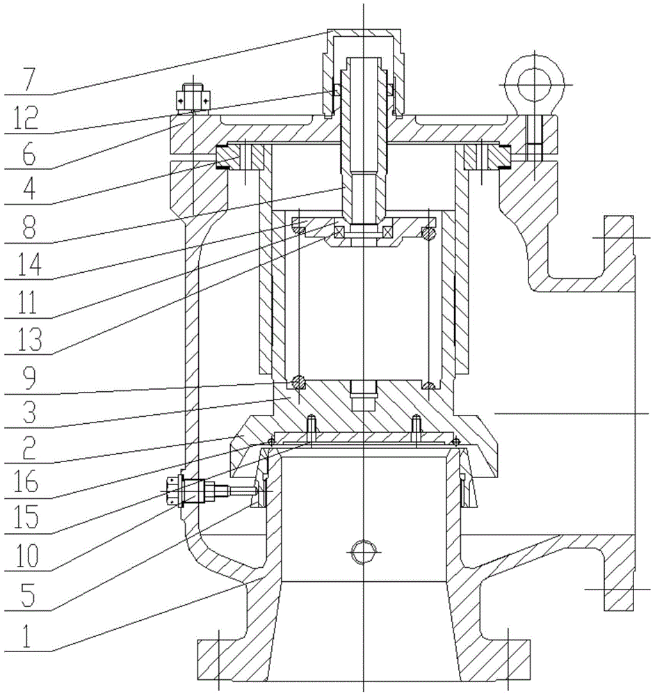 A low-pressure large-diameter safety valve