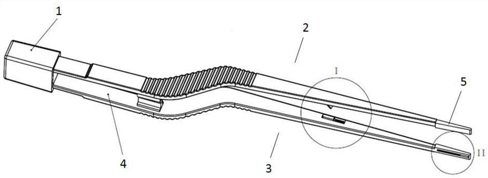 Bipolar electric coagulation forceps with cutting function