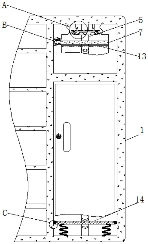 Express cabinet express sending and taking device based on light sensation control