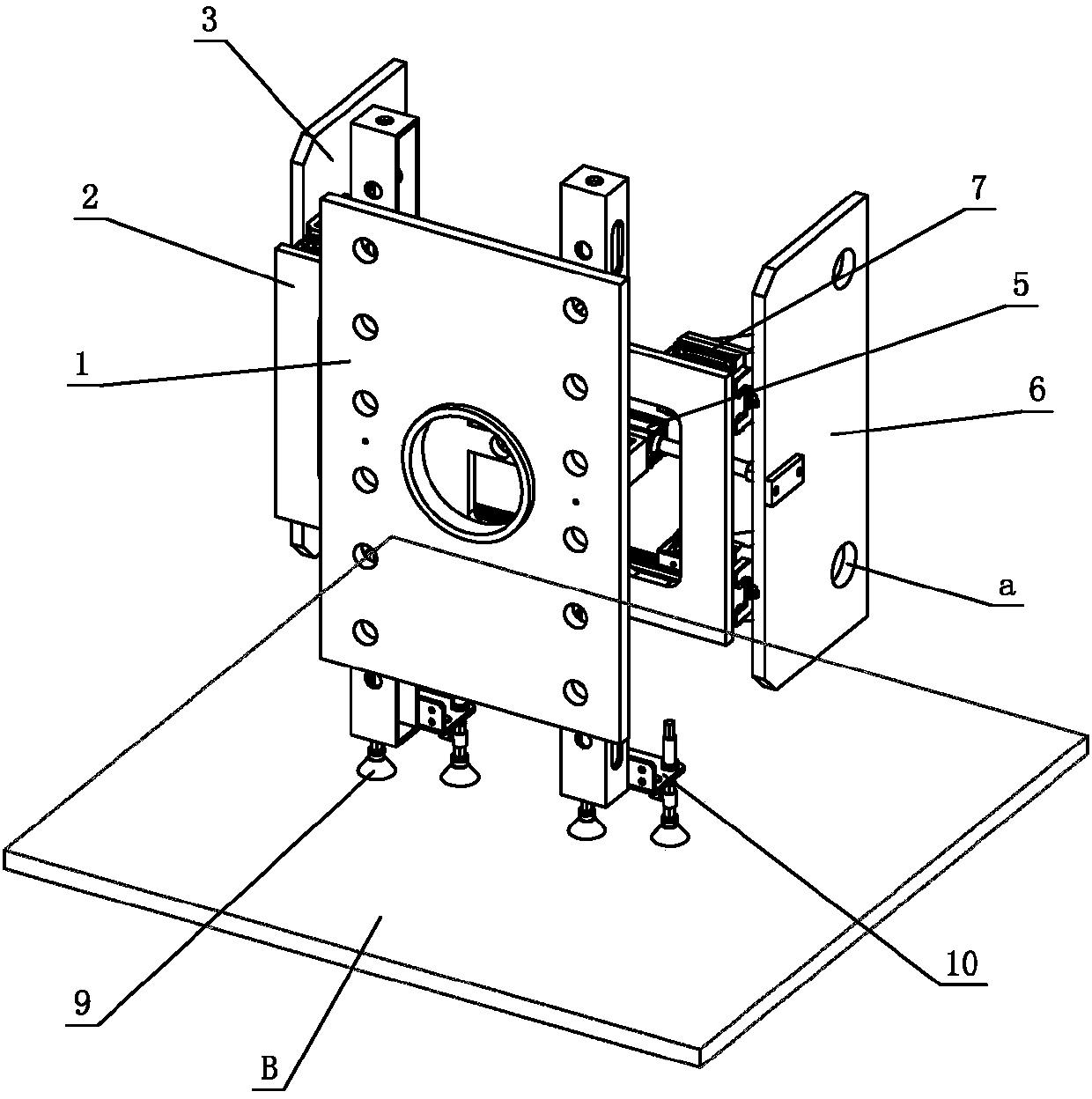 Robot clamp with clamping and material sucking functions