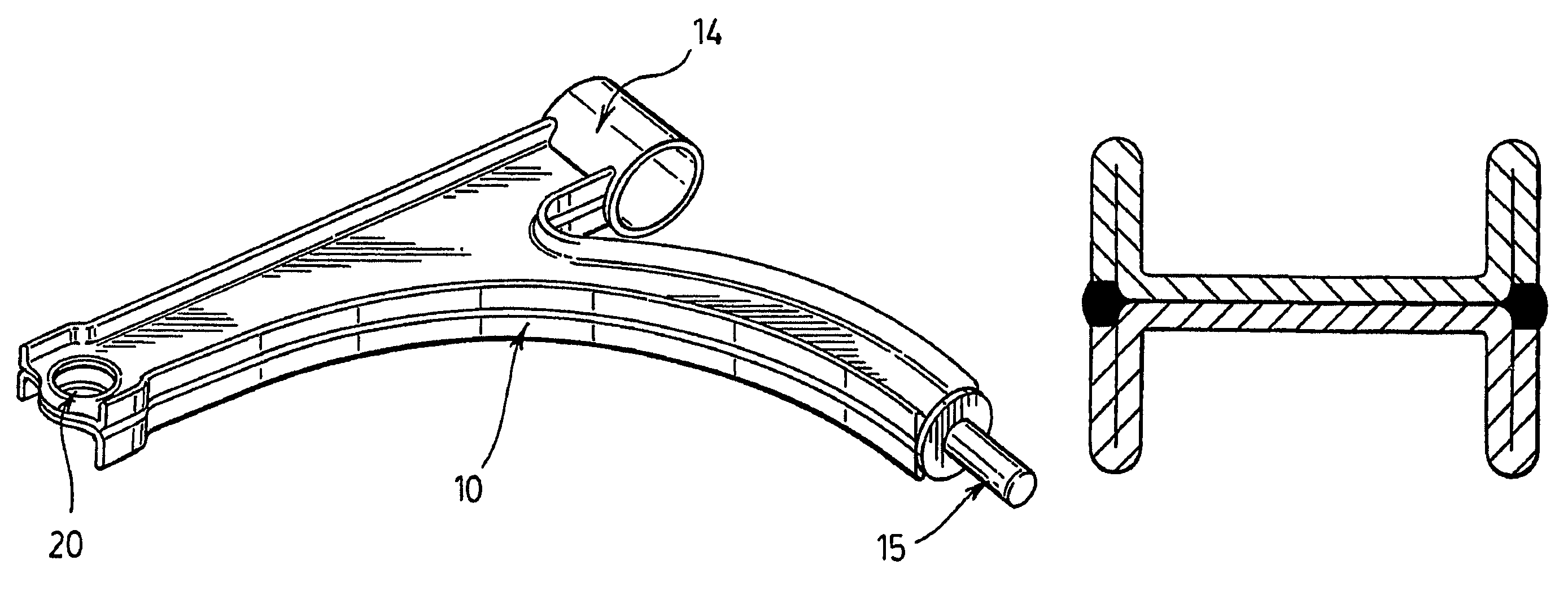 Structural I-beam automotive suspension arm