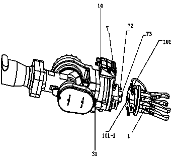 Clamp device matched with automatic clamp changing intelligent robot for use and application method of clamp device matched with automatic clamp changing intelligent robot for use