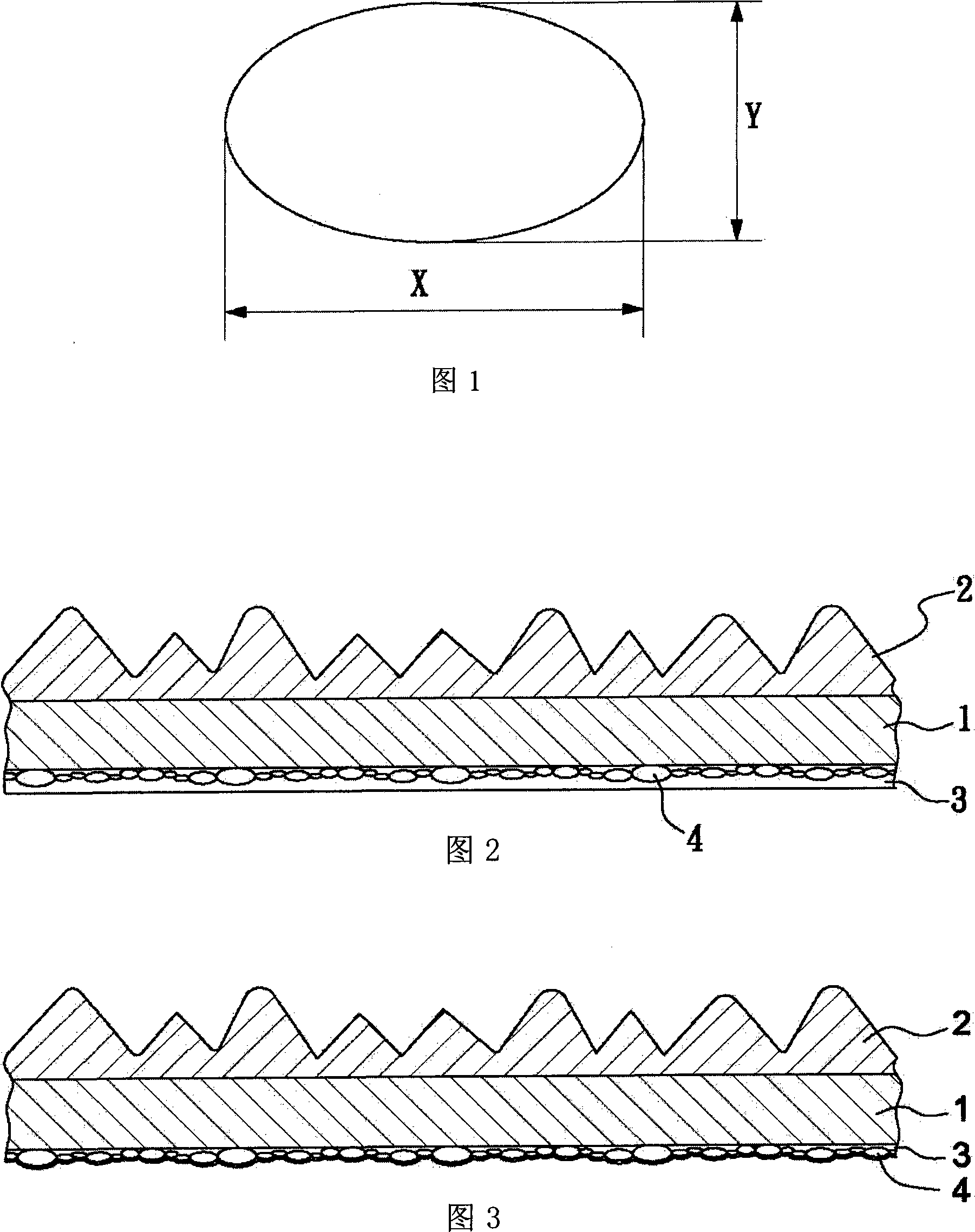 Optical thin film with non-spherical particle