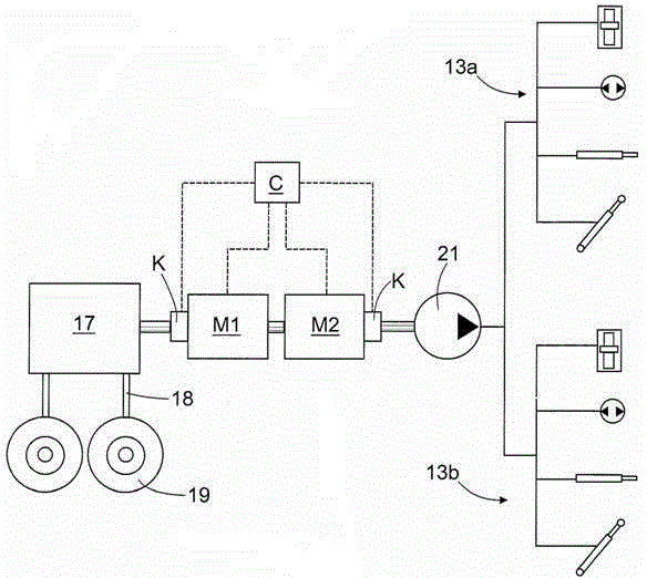 Rock drilling equipment and transmission method for rock drilling equipment