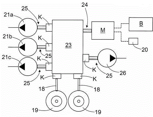 Rock drilling equipment and transmission method for rock drilling equipment