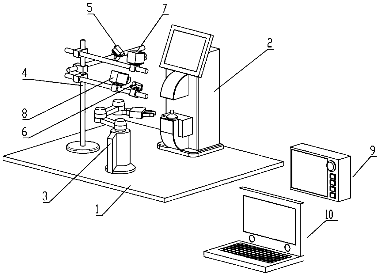 Automatic calibrating device of optometry lens box and calibrating method