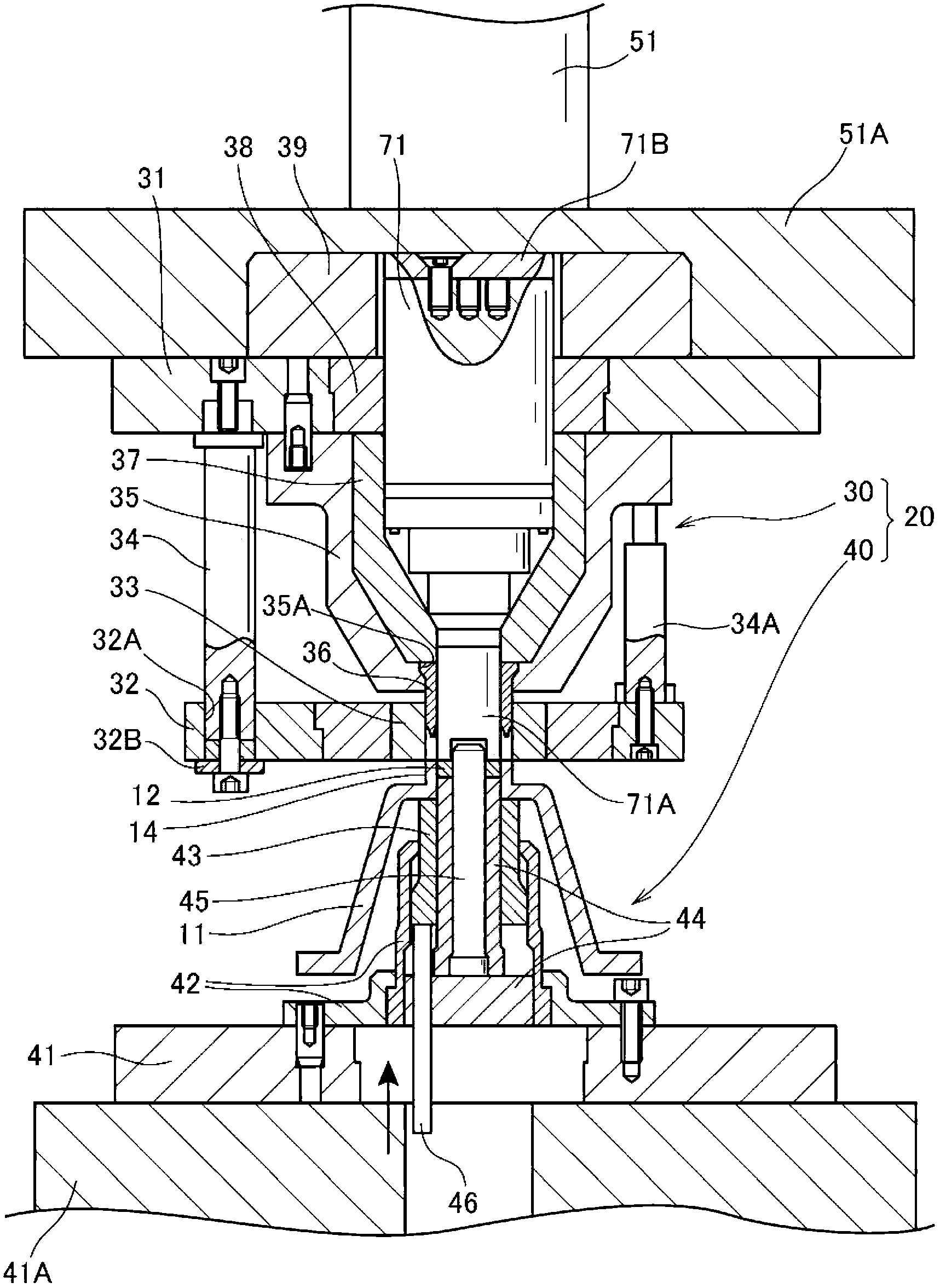 Metal component coupling structure and device