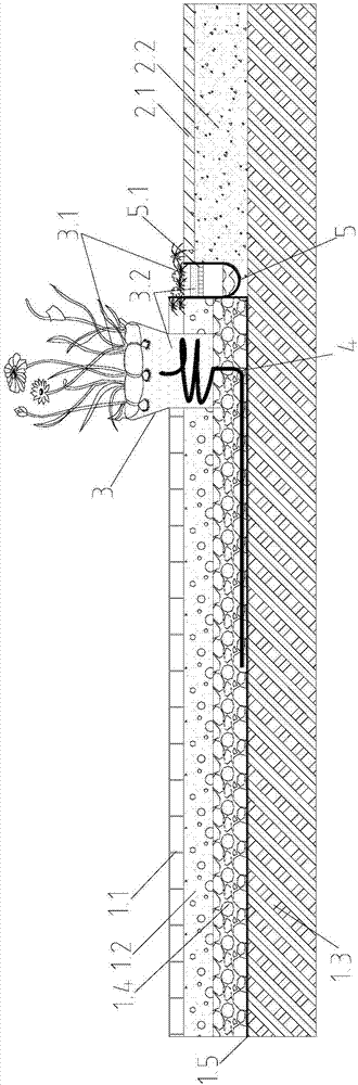 Sponge urban ecological sidewalk rain water utilization structure