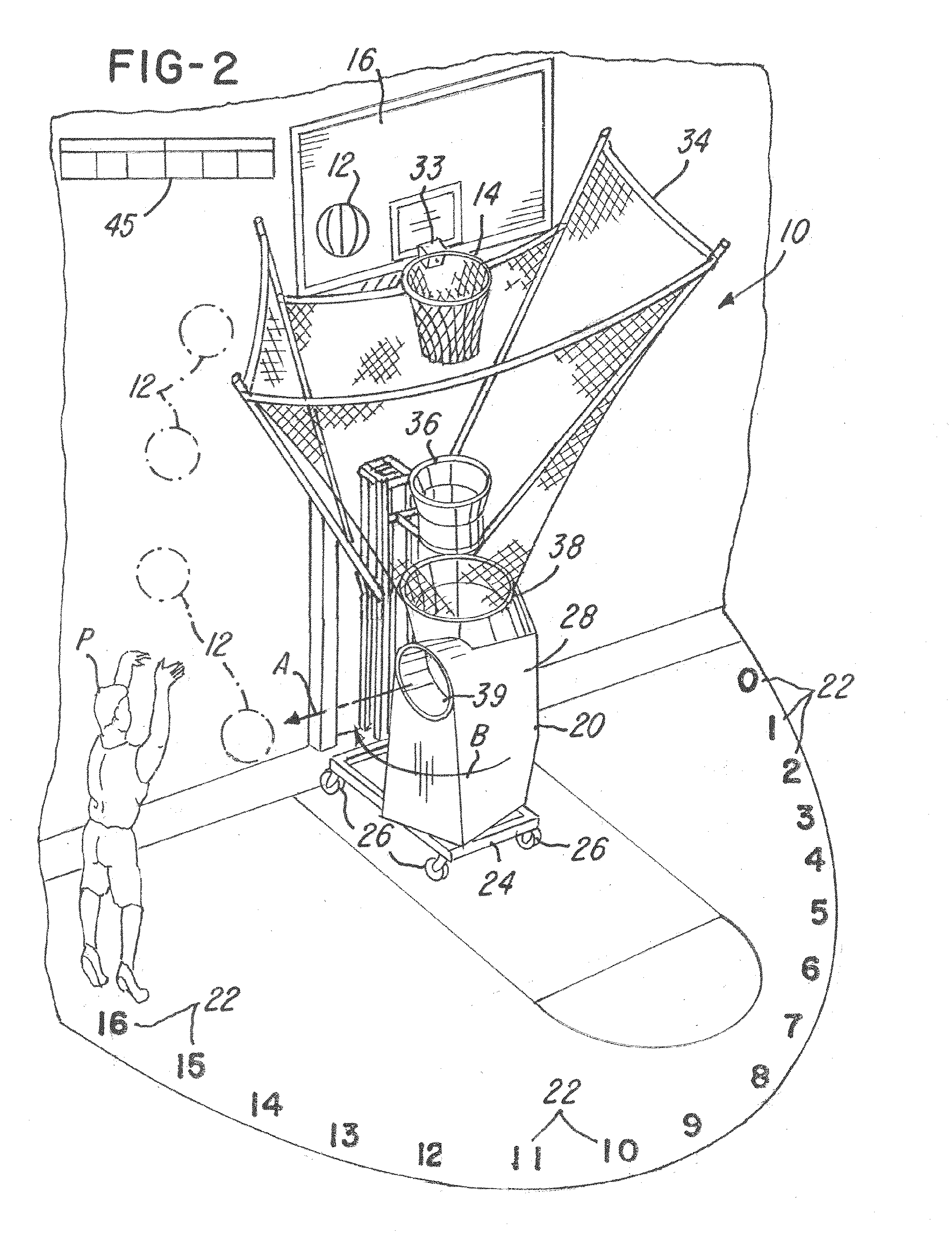 System and method for improving a basketball player's shooting including a tracking and control system for tracking, controlling and reporting statistics