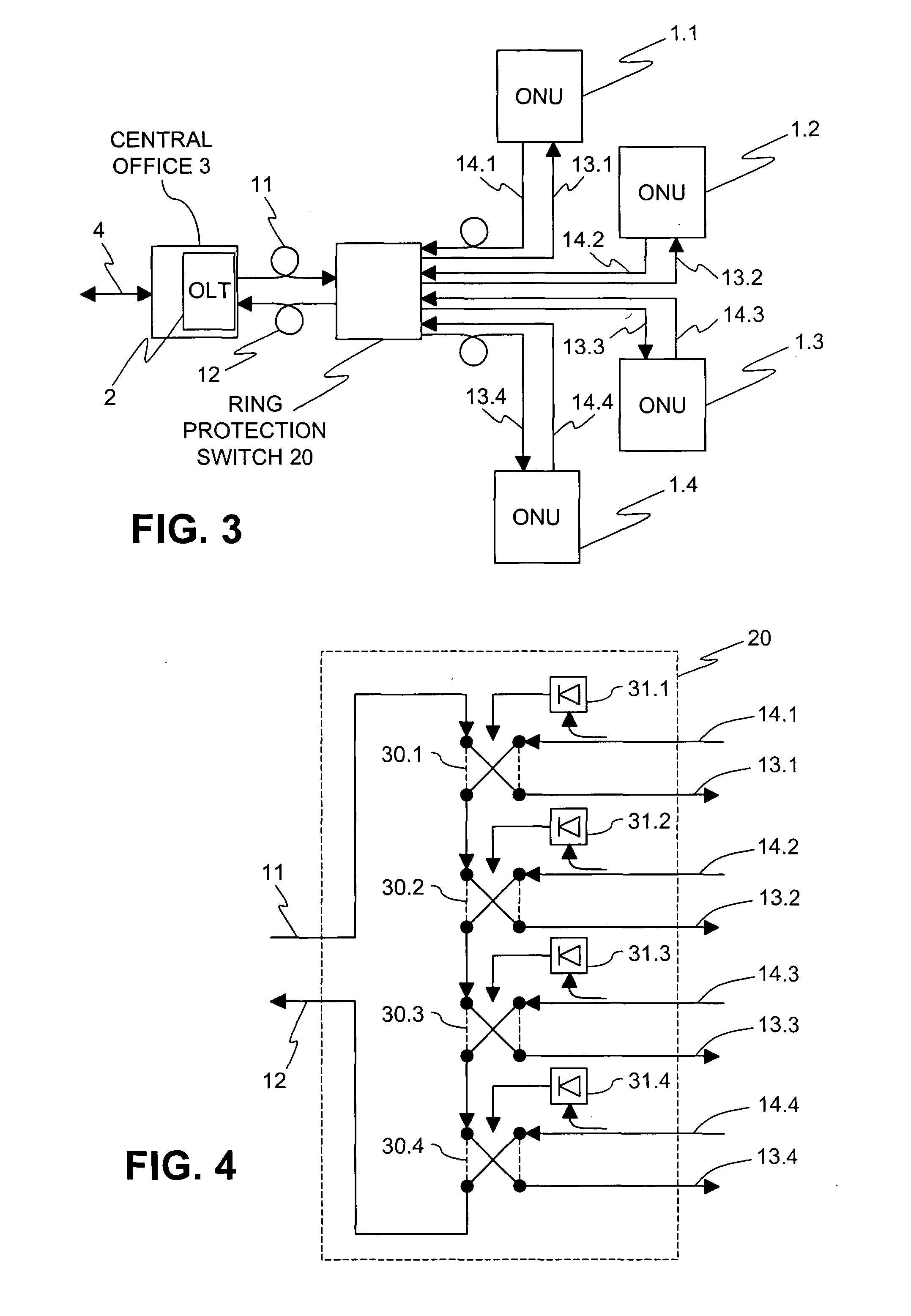 System and method for a protected optical access ring network