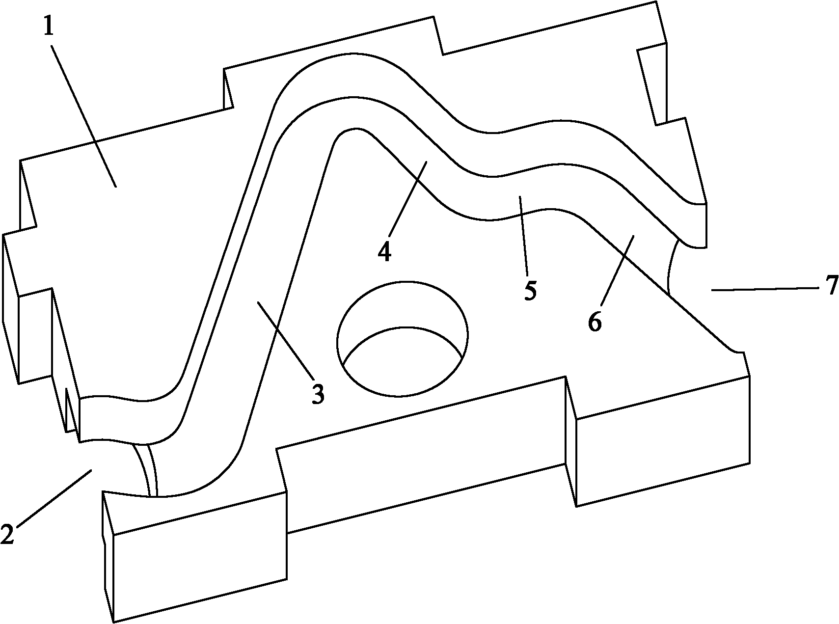 Thick needle triangular block of knitting machine