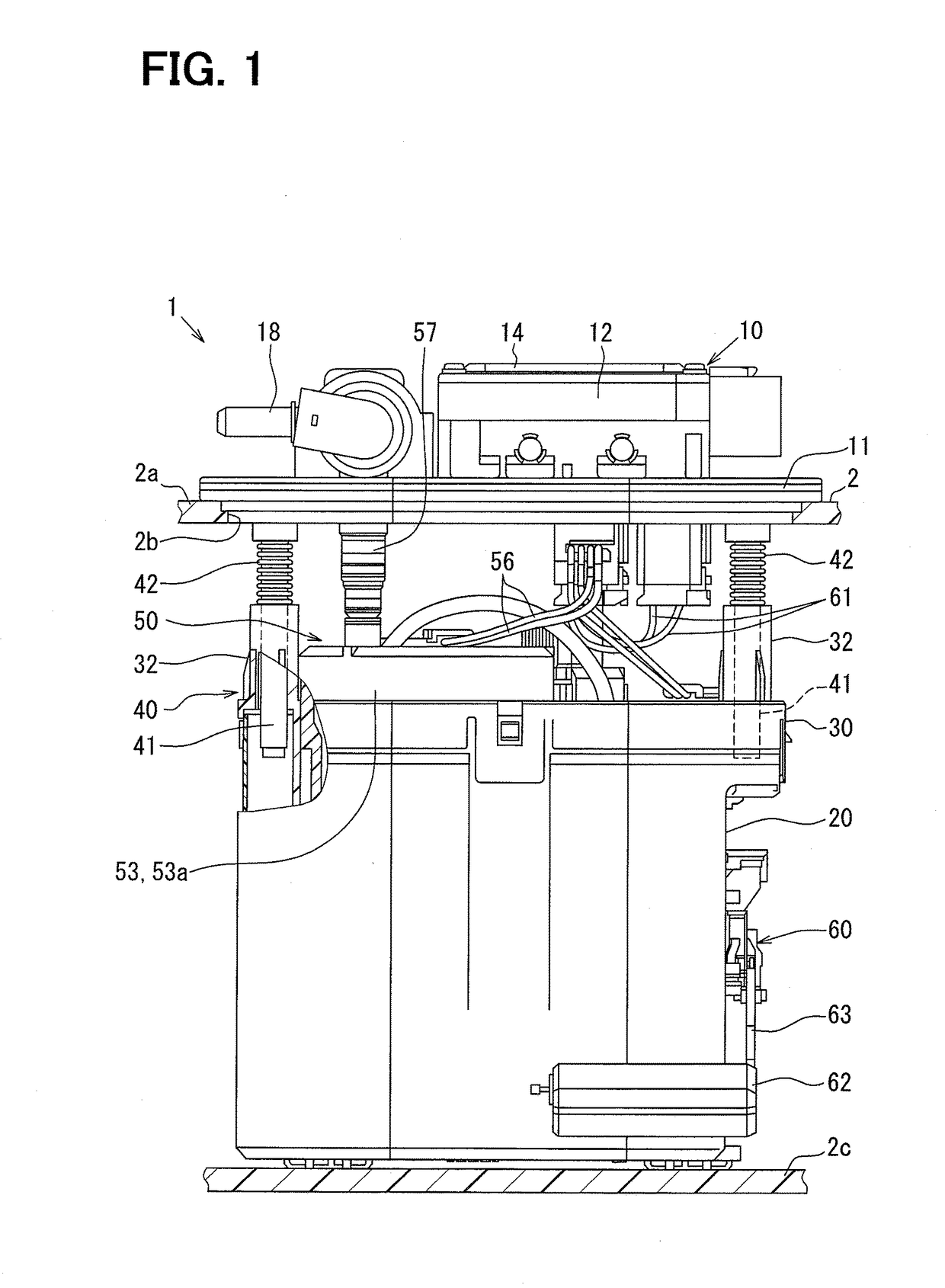 Tank lid unit and fuel supply device