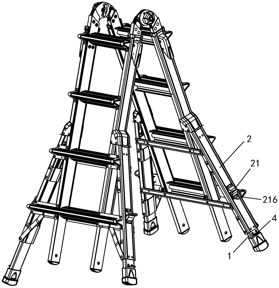 Stretching foot lock catch adjusting mechanism