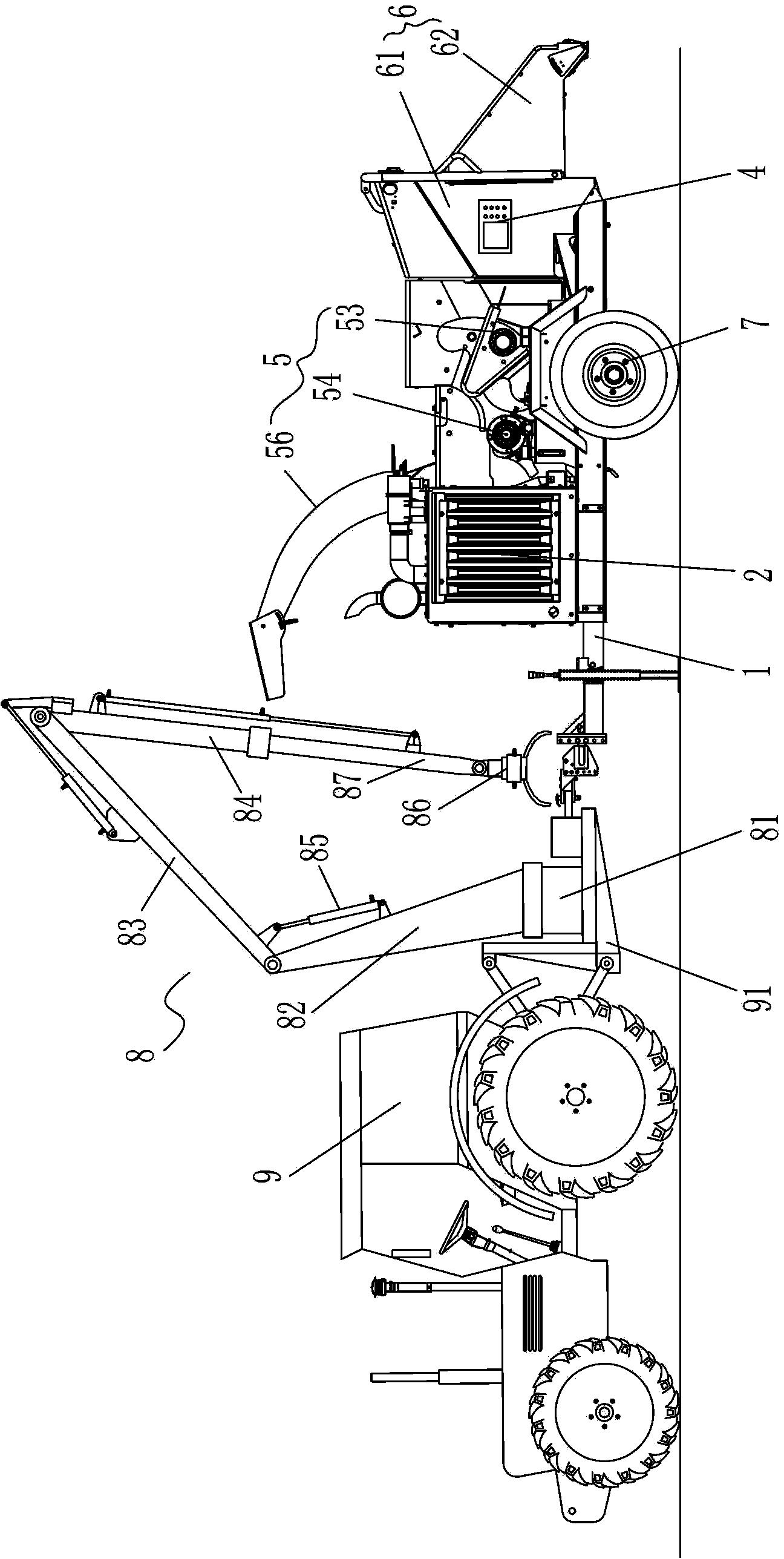 Movable chopping machine