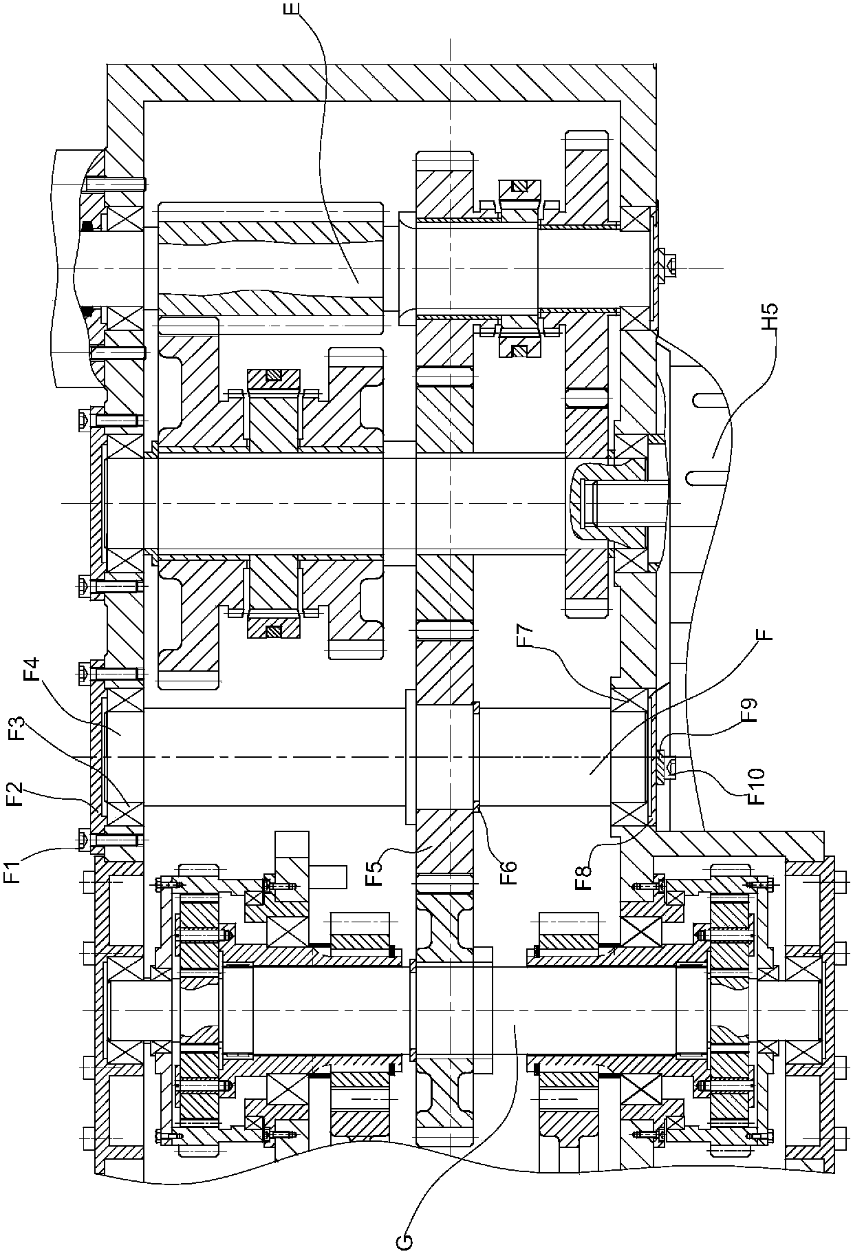 Proportional steering transmission for crawler harvester