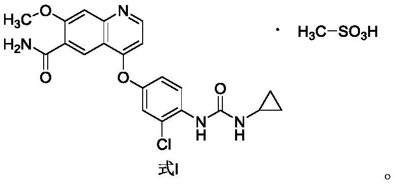 The preparation method of amorphous quinoline carboxamide derivative