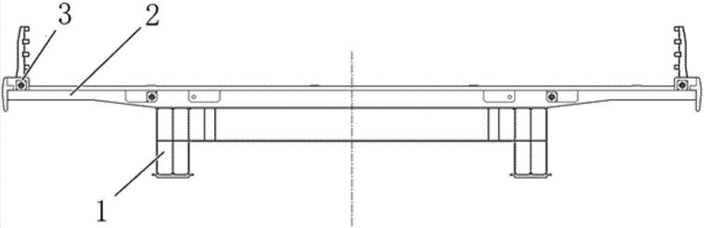 Performance adjusting device for girder large cantilever concrete flange and construction method thereof