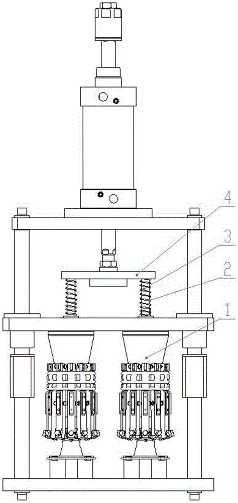 A special machine for automatic lamp cap riveting