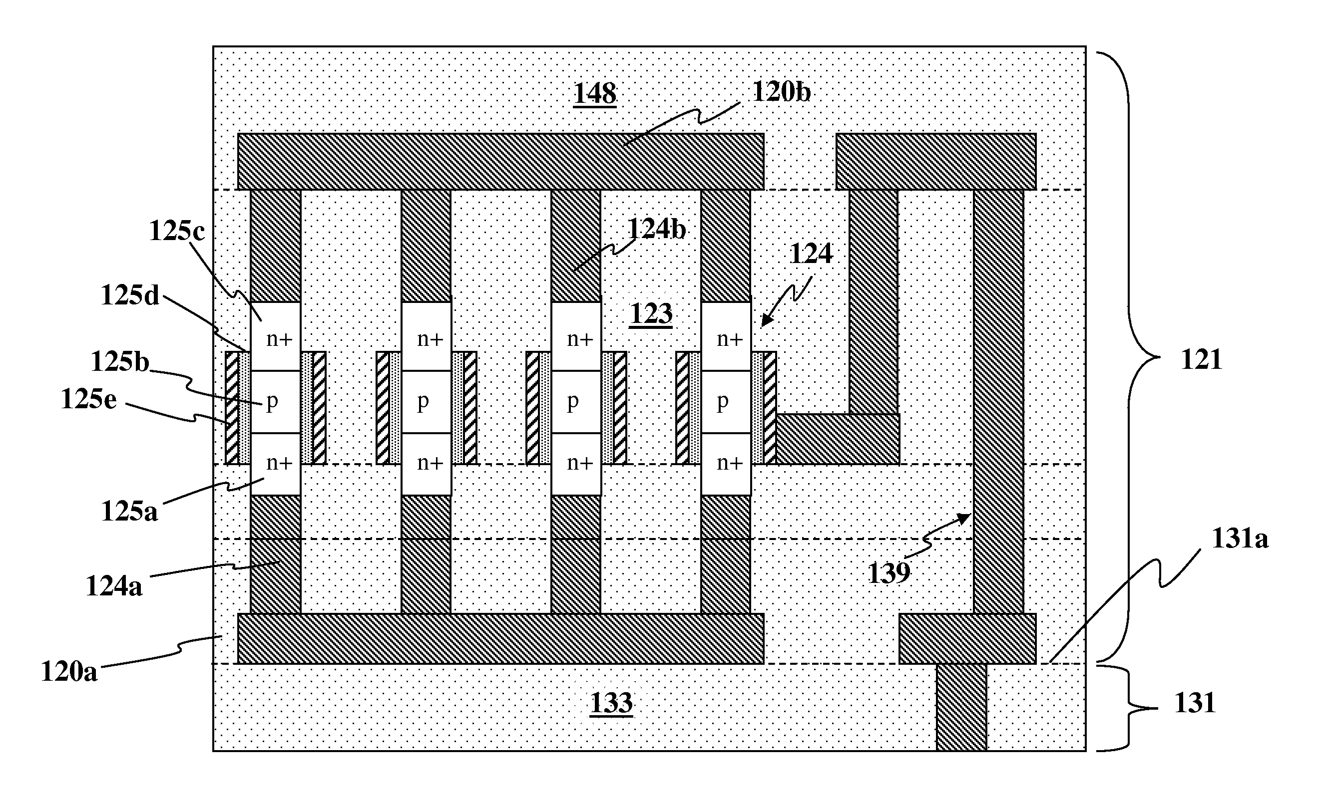 Electronic circuit with embedded memory