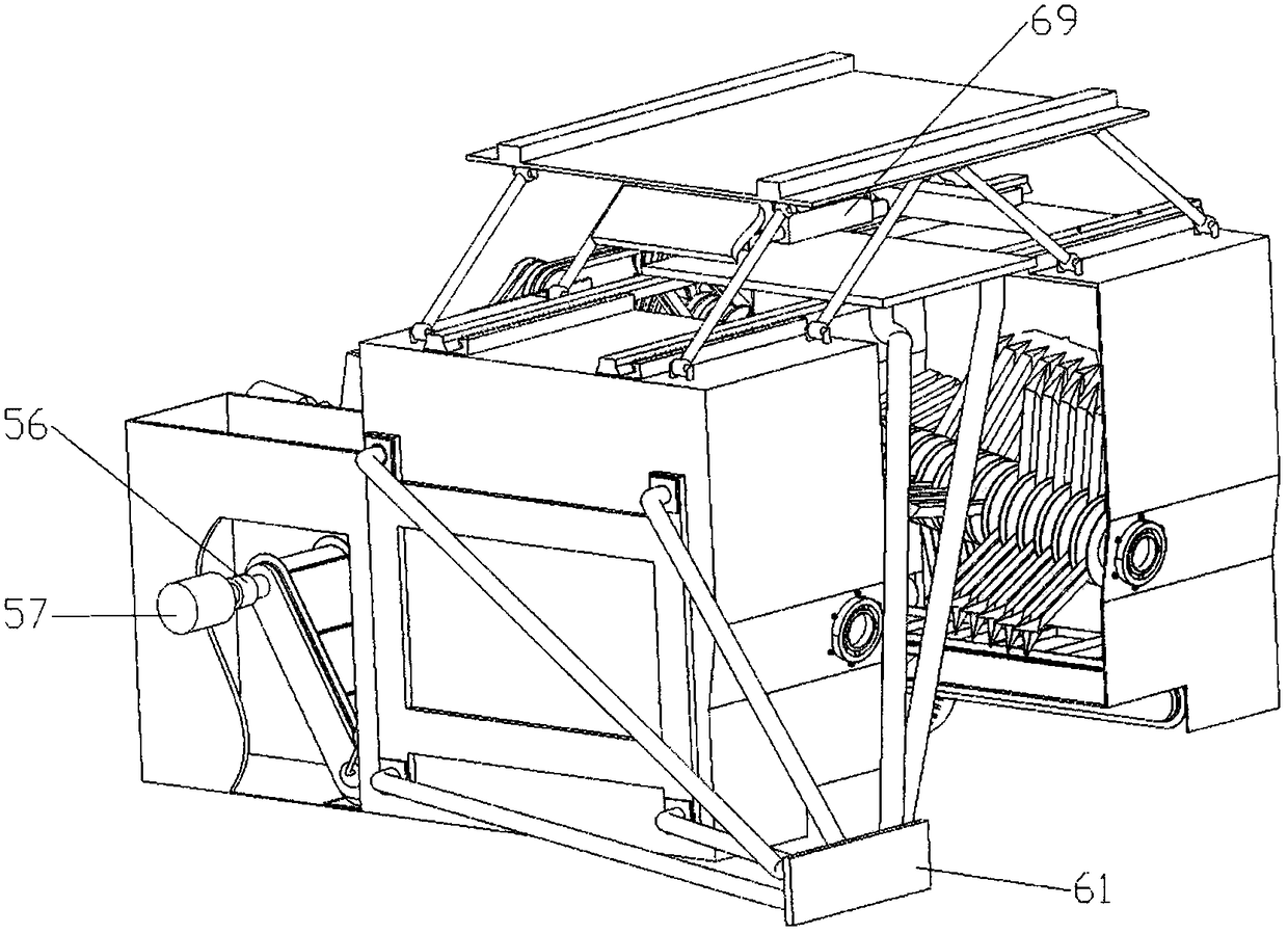 Multi-spindle caragana seed harvester