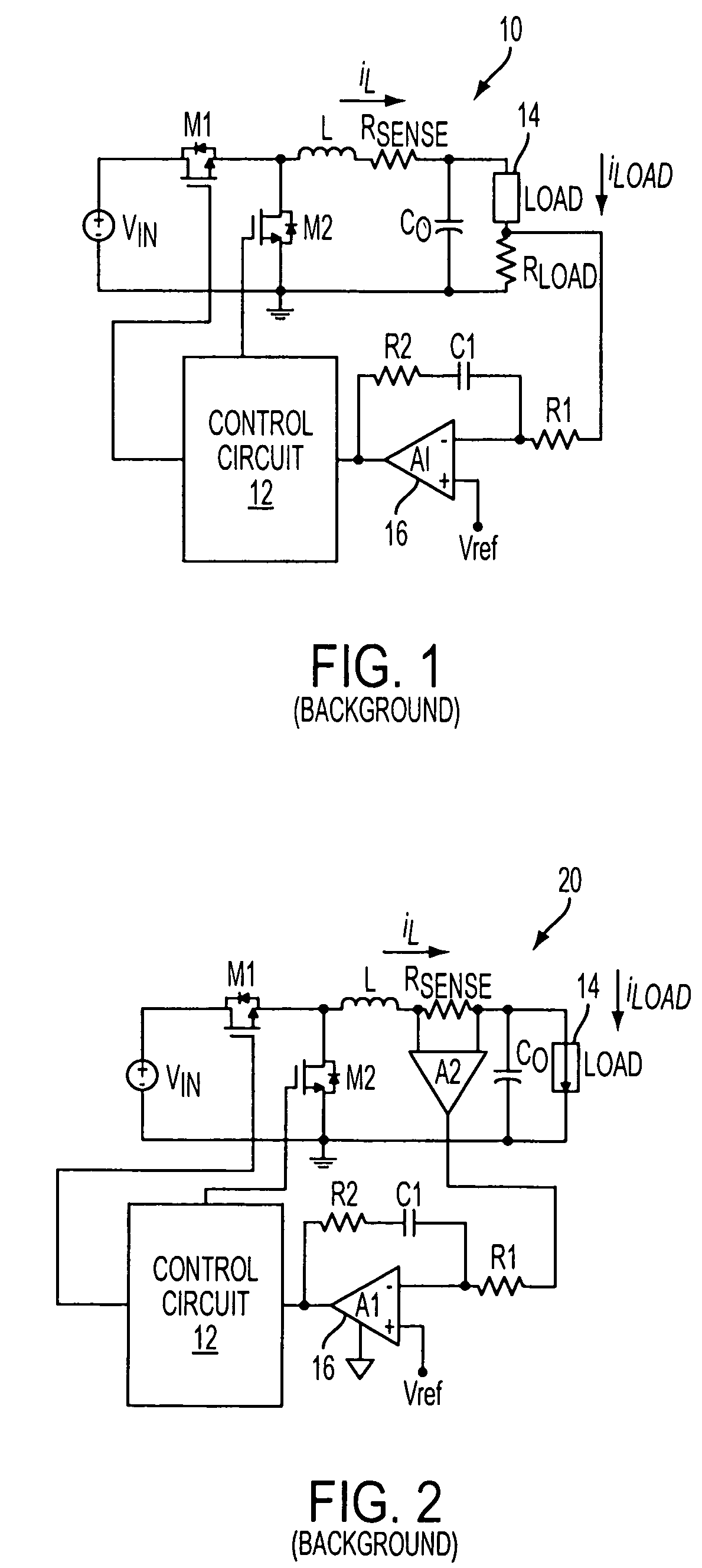 Current source with indirect load current signal extraction