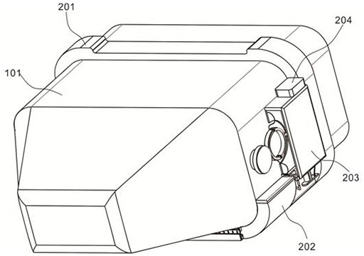 Wire harness anti-disconnection connection structure for high-frequency vibration structure of mechanical equipment