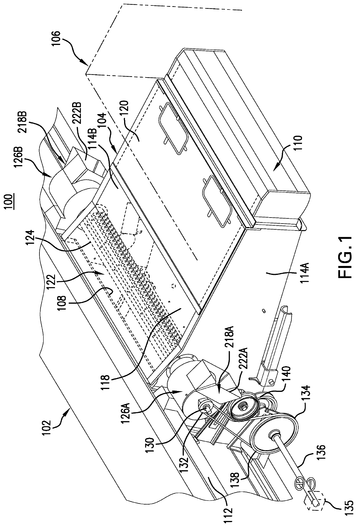 Agricultural harvester and a dust extractor for the agricultural harvester