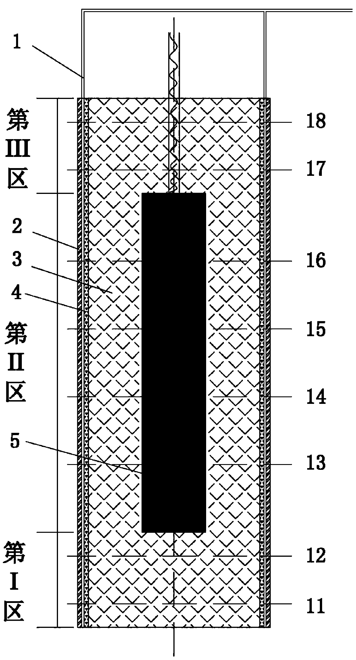 Sensor arrangement structure and method in buffer material multi-field coupling experiment bench