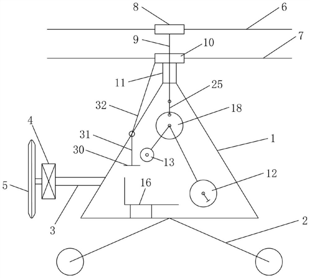 Man-electric hybrid double-layer rotorcraft