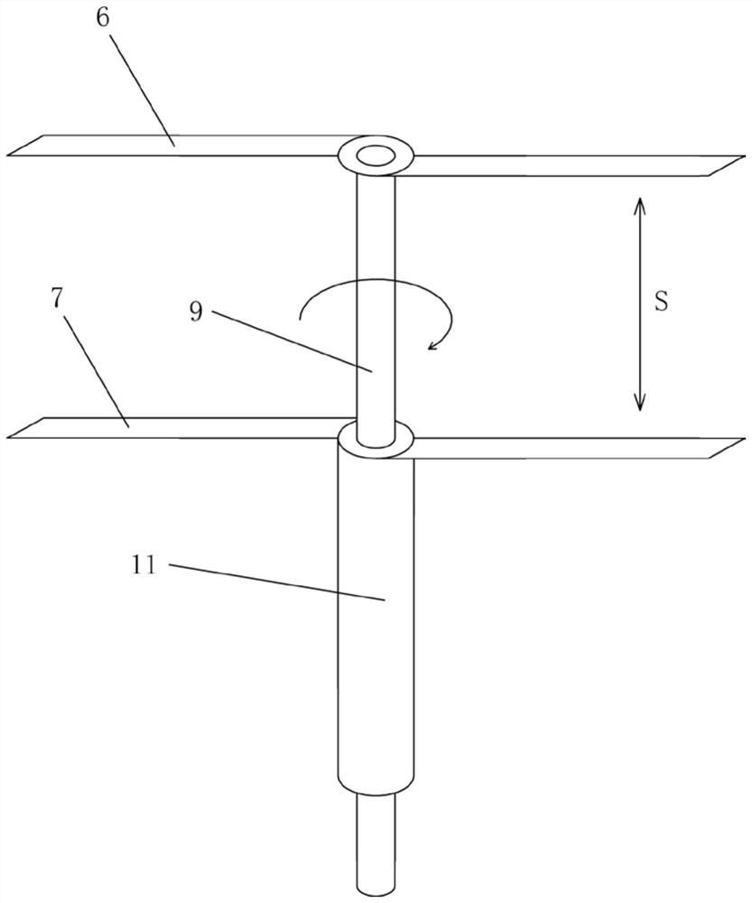 Man-electric hybrid double-layer rotorcraft