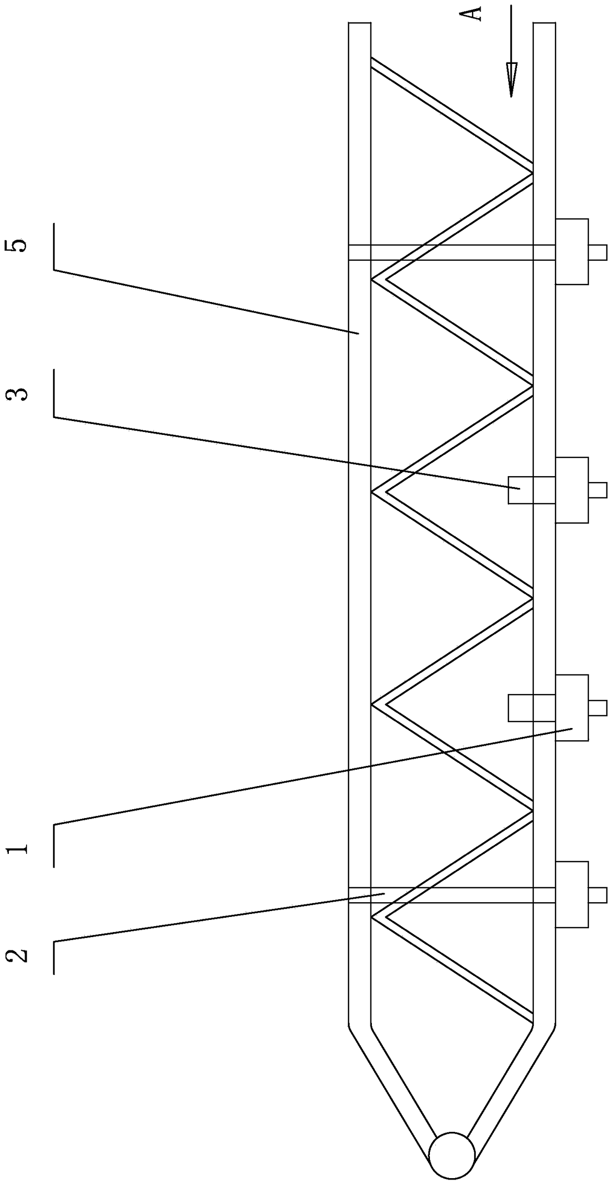 Lateral assembling method for large-span inverted triangular tube truss