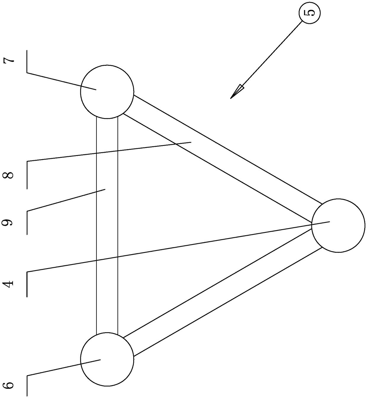 Lateral assembling method for large-span inverted triangular tube truss