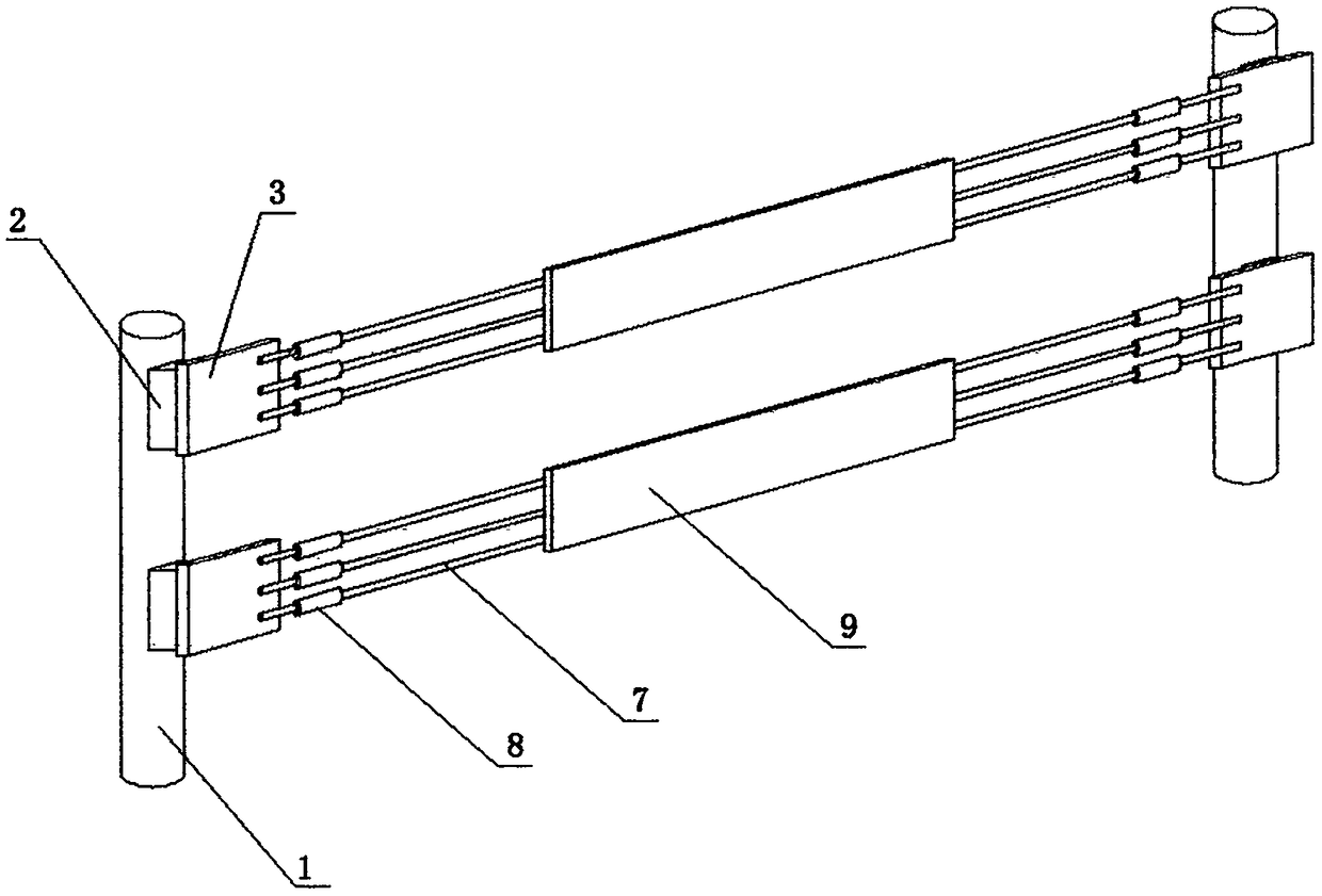 Road safety buffering guardrail device