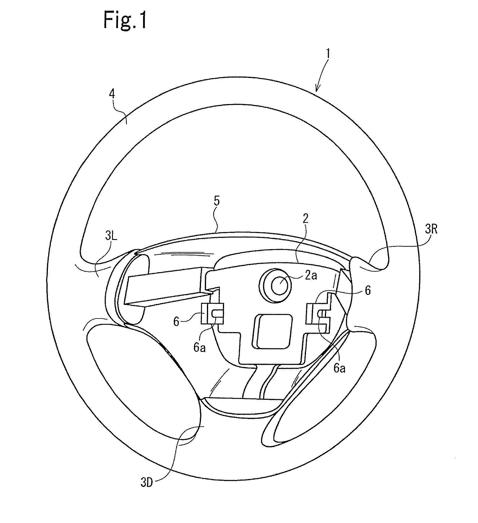 Driver-airbag-apparatus-attaching structure and steering wheel