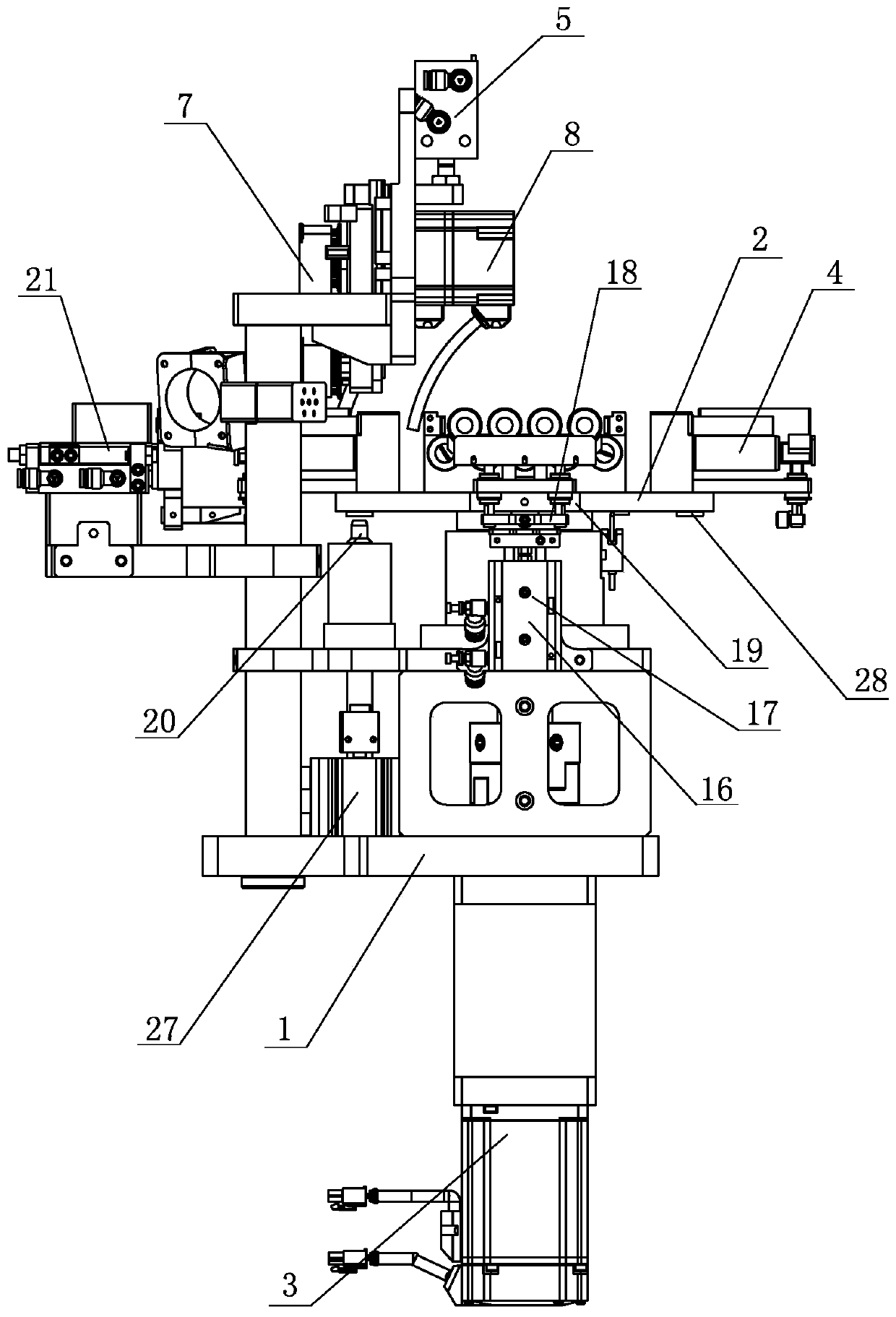 Limiting device for laser ring cutting of battery cell