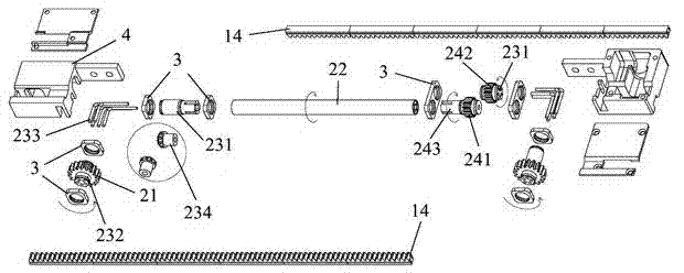 Three-linkage door