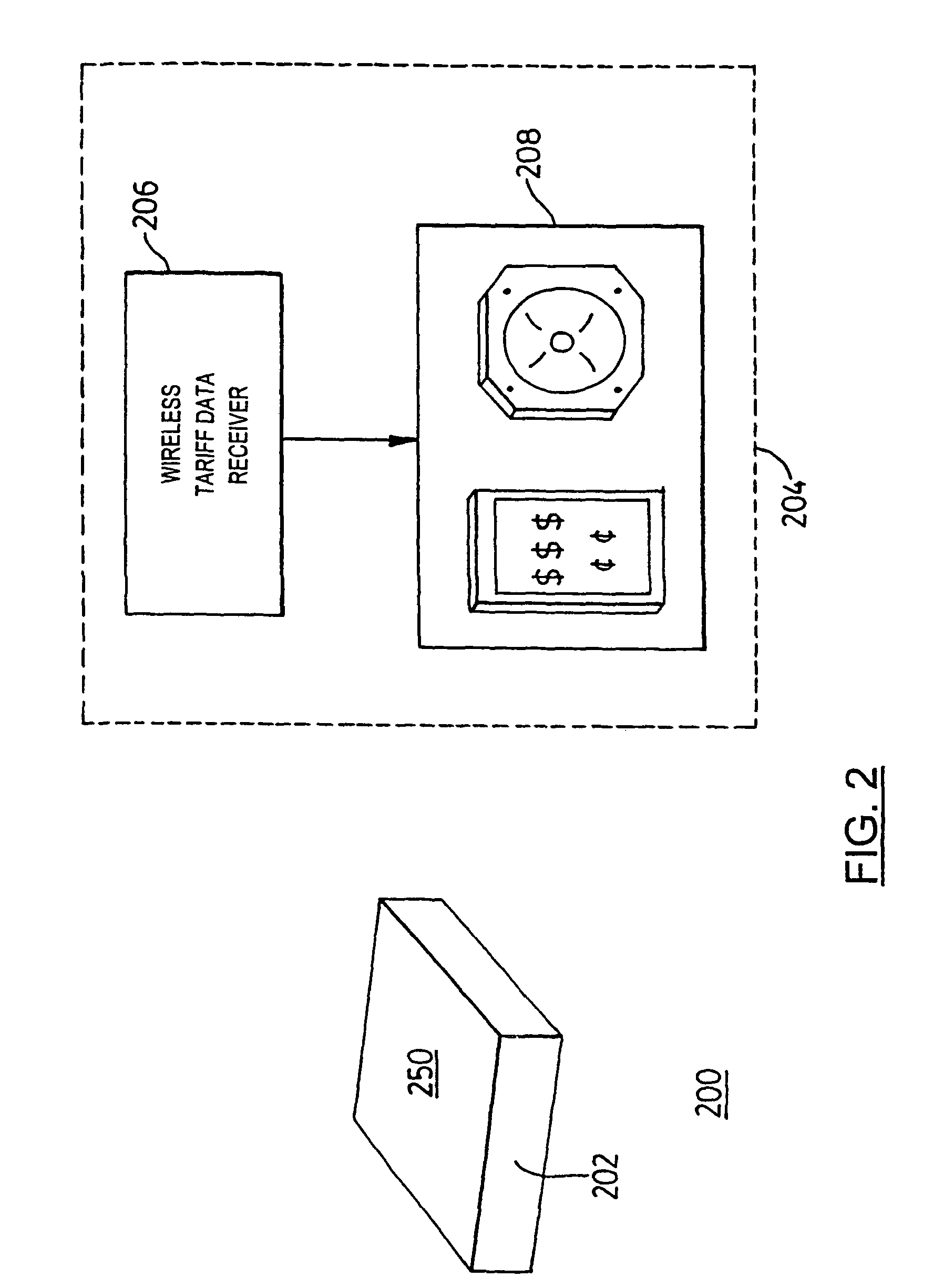 Traffic control system with road tariff depending on the congestion level