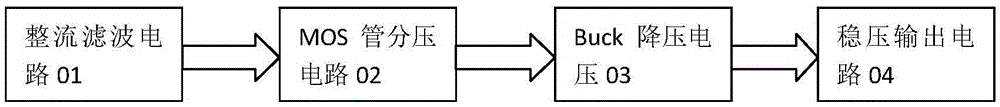 Non-isolated switching power supply circuit for super wide voltage input