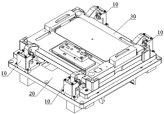 Product carrier automatic crimping mechanism and point screen test equipment