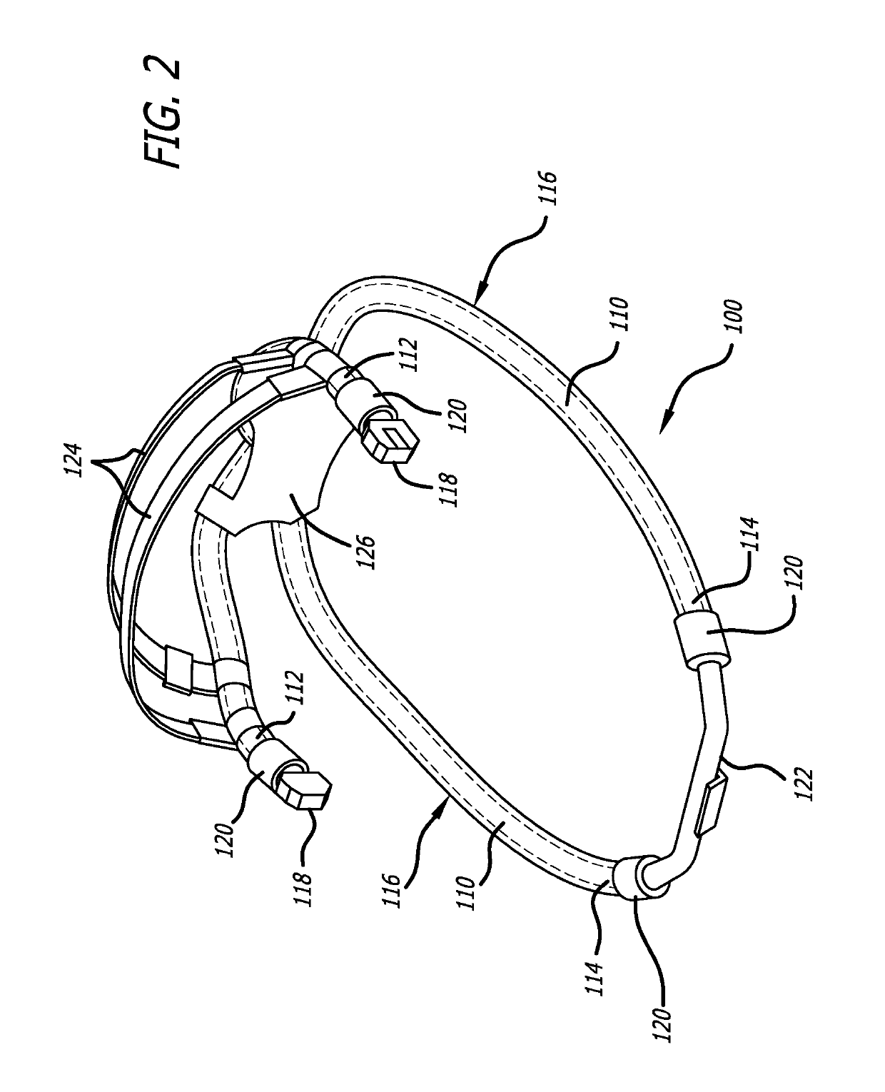 Harness assembly for aircraft pilot crew mask