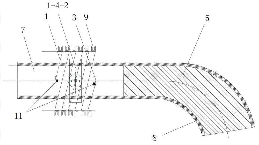 Detachable electromagnetic induction heater for diameter-expanded bend-pushed large-diameter elbow