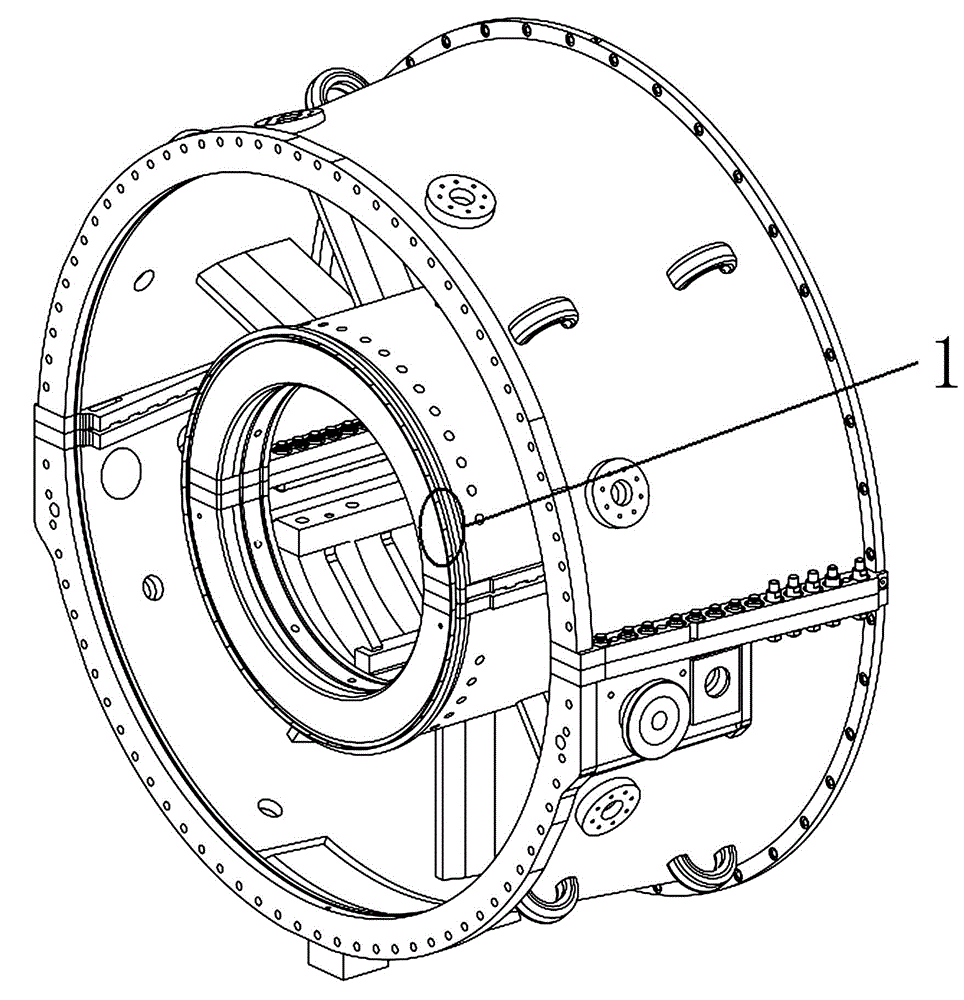 Rolling machining method of sealing tooth section of exhaust connecting pipe