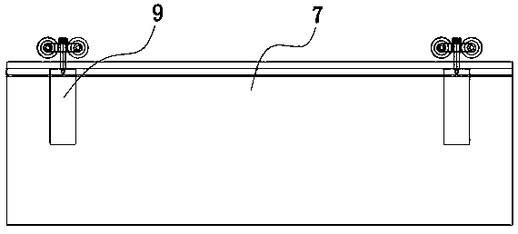 Adjustable height shower room with transverse frictional linkage