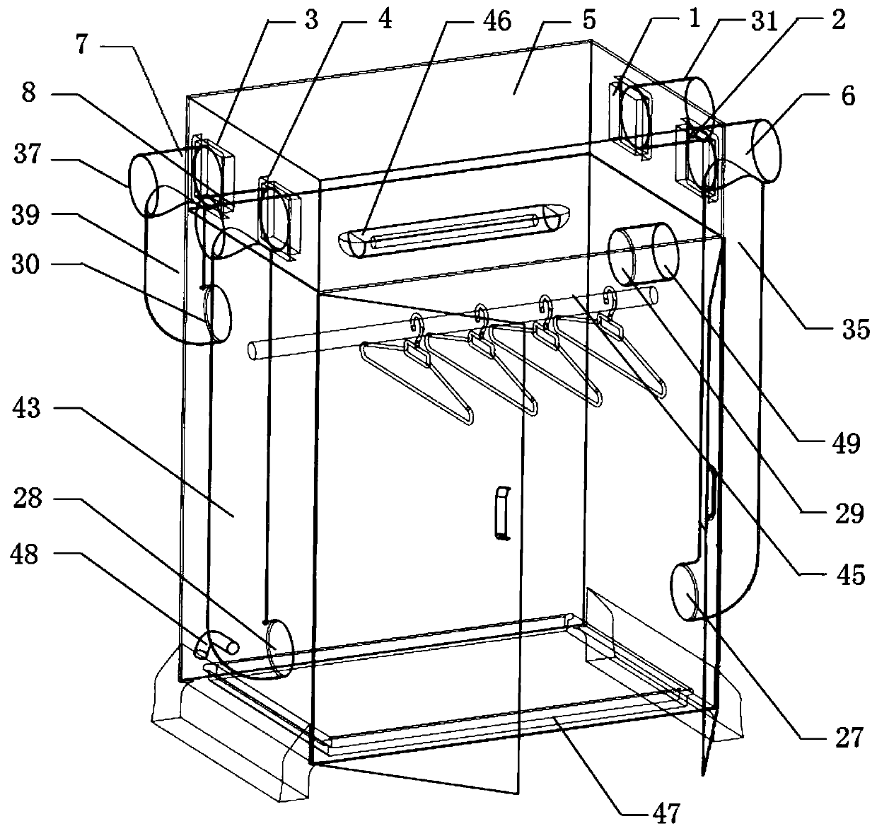 Integral type fresh air-dehumidified clothes dryer