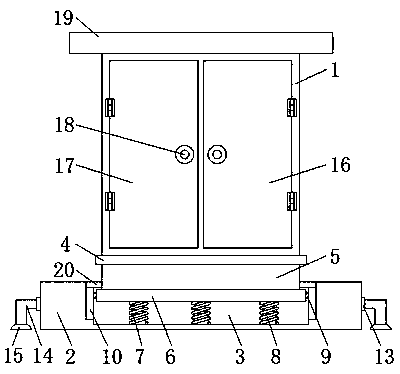 Distribution box convenient to use on transport vehicle