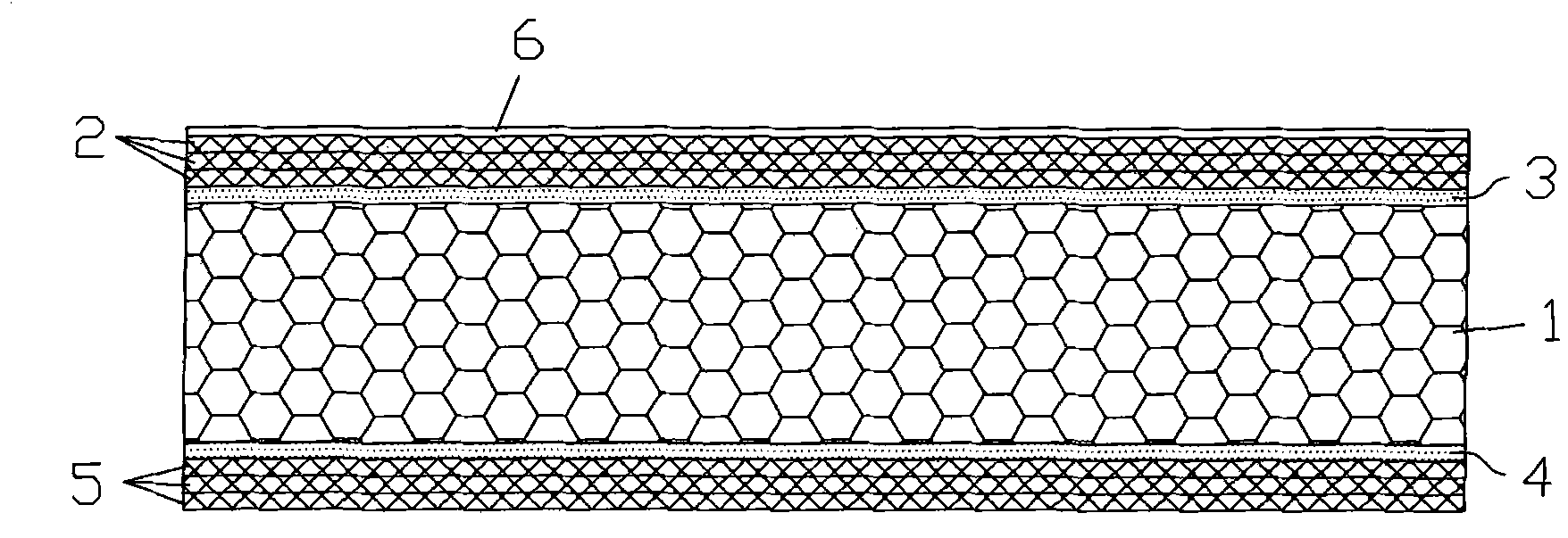 Composite fireproof honeycomb panel