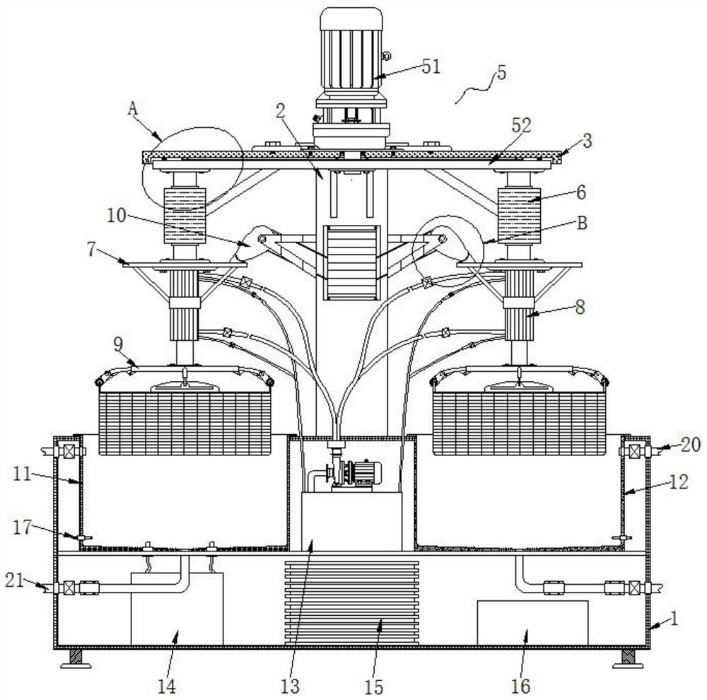 Oil immersion and cleaning integrated system for automobile valve guide pipe processing